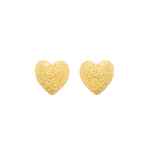 Brinco Dourado de Coração Irregular