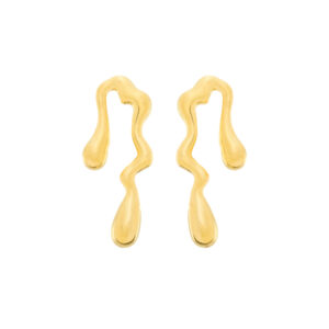 Brinco Dourado Orgânico de Gota
