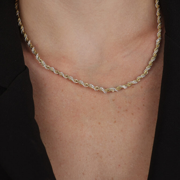 Colar Baiano Dourado e Prateado - Imagem 2