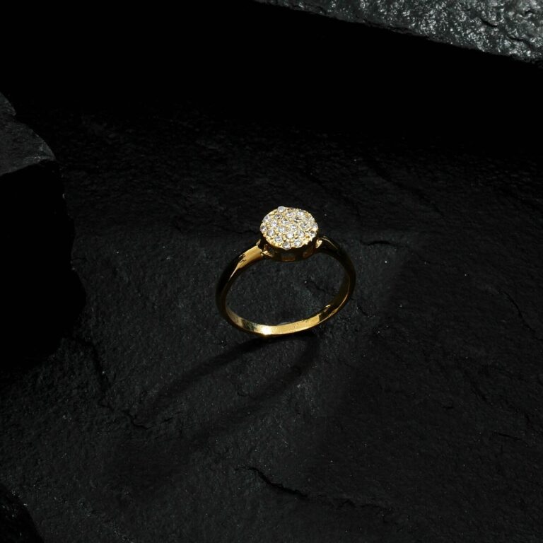 Anel Dourado Chuveirinho Cravejado de Zircônia - Imagem 3