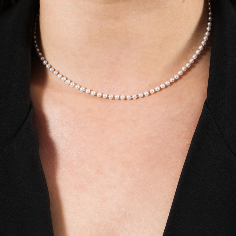 Colar Dourado Chocker de Pérolas - Imagem 2