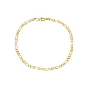 Pulseira Dourada Masculina Elo 3 por 1 - 4mm